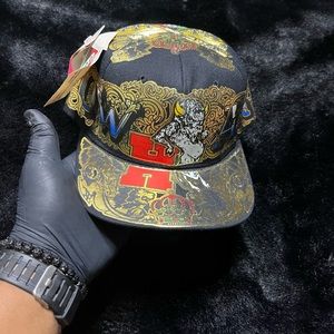 Vintage Howard Bisons Hat Creation Of Demand AOP Gold Snapback NWT 90s